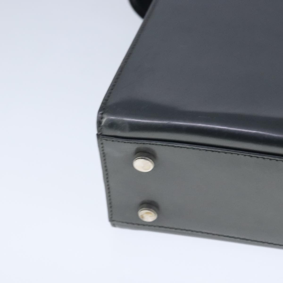 Salvatore Ferragamo Vintage Handbag Leather, BLACK, LEATHER, Handbag