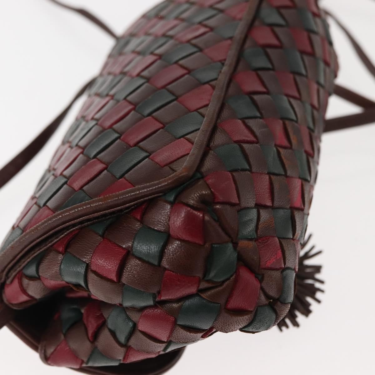 Bottega Veneta Intrecciato Clutch bag Calfskin, RED, LEATHER, Clutche & pouche