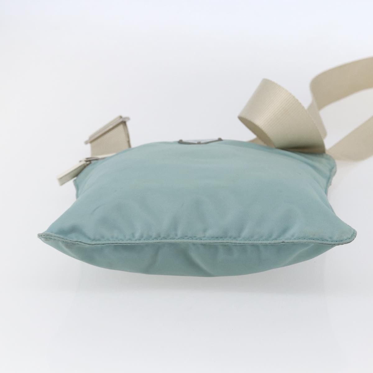 Prada Front Pocket Messenger Bag Tessuto, BLUE, NYLON, Shoulder bag