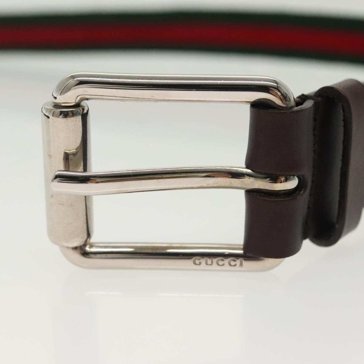 Gucci Web Belt Canvas and Leather, BLACK, LEATHER, Belts