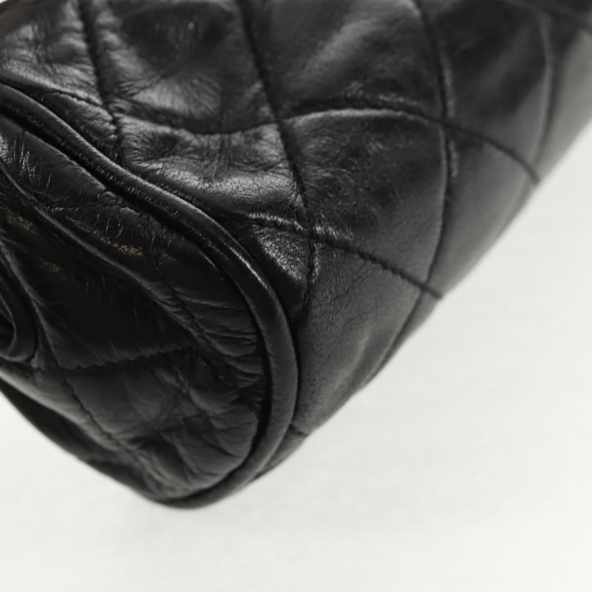 Chanel Vintage Clutch Leather, BLACK, LEATHER, Clutche & pouche