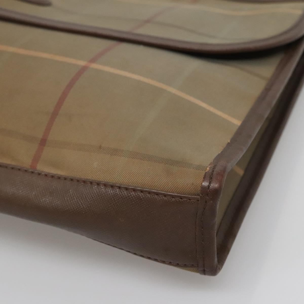 Burberry Nova check Pochette Canvas, BEIGE, CANVAS, Clutche & pouche