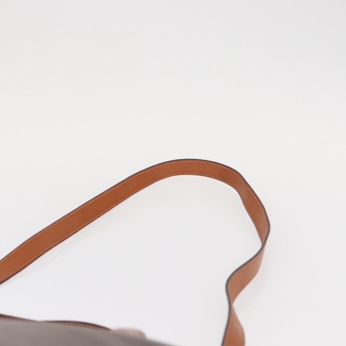 Celine Vintage Macadam Handbag Canvas and Leather, BROWN, CANVAS, Handbag