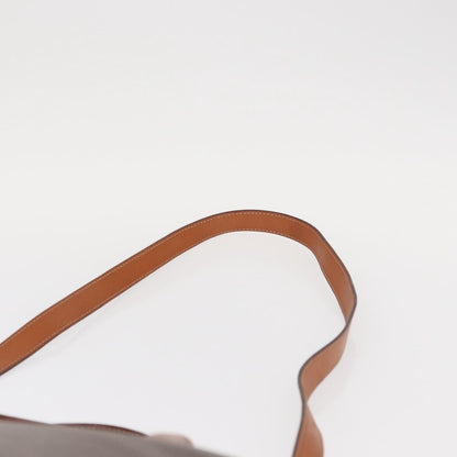 Celine Vintage Macadam Handbag Canvas and Leather, BROWN, CANVAS, Handbag