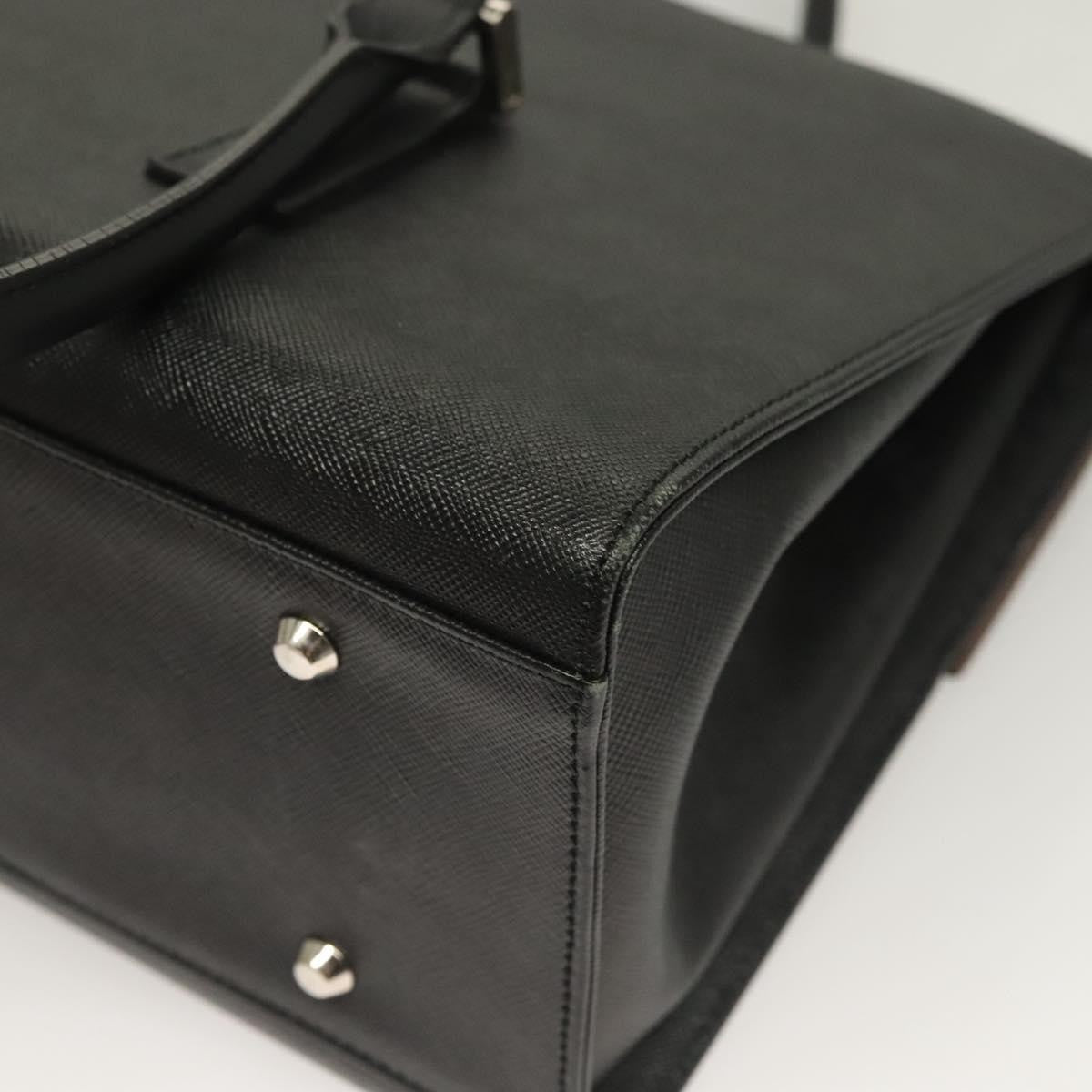 Burberry Vintage Handbag Leather, BLACK, LEATHER, Handbag