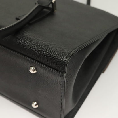 Burberry Vintage Handbag Leather, BLACK, LEATHER, Handbag