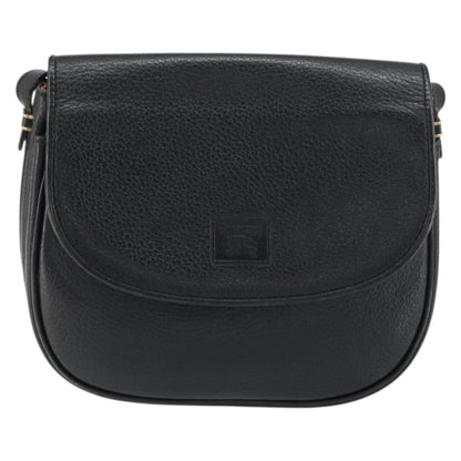 Burberry Vintage Shoulder Bag Leather, BLACK, LEATHER, Shoulder bag