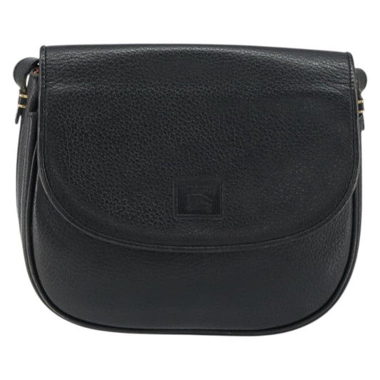 Burberry Vintage Shoulder Bag Leather, BLACK, LEATHER, Shoulder bag
