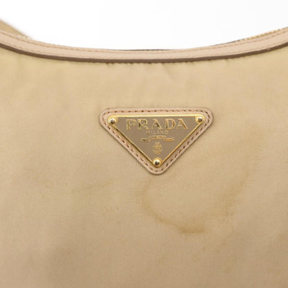 Prada Hobo Tessuto, BEIGE, NYLON, Shoulder bag