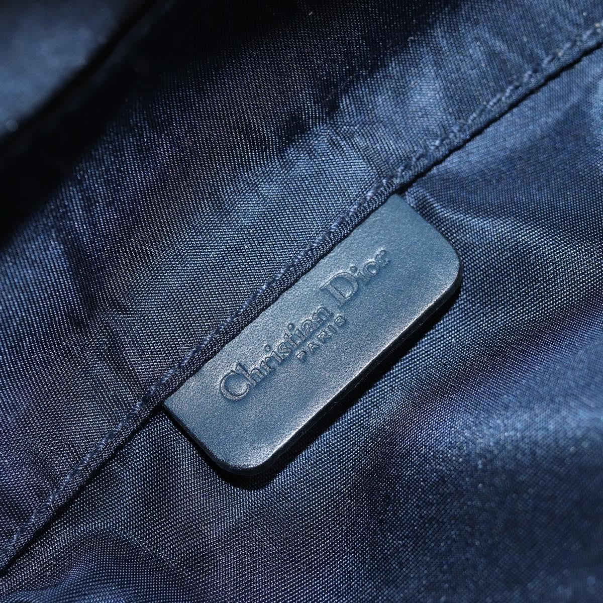 Christian Dior Saddle Zip Pouch Diorissimo Canvas, NAVY, CANVAS, Clutche & pouche