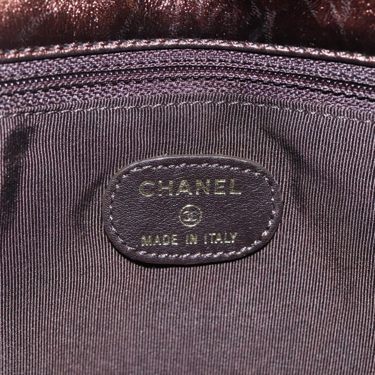 Chanel Vintage Logo Flap Messenger Bag Leather, BROWN, LEATHER, Shoulder bag