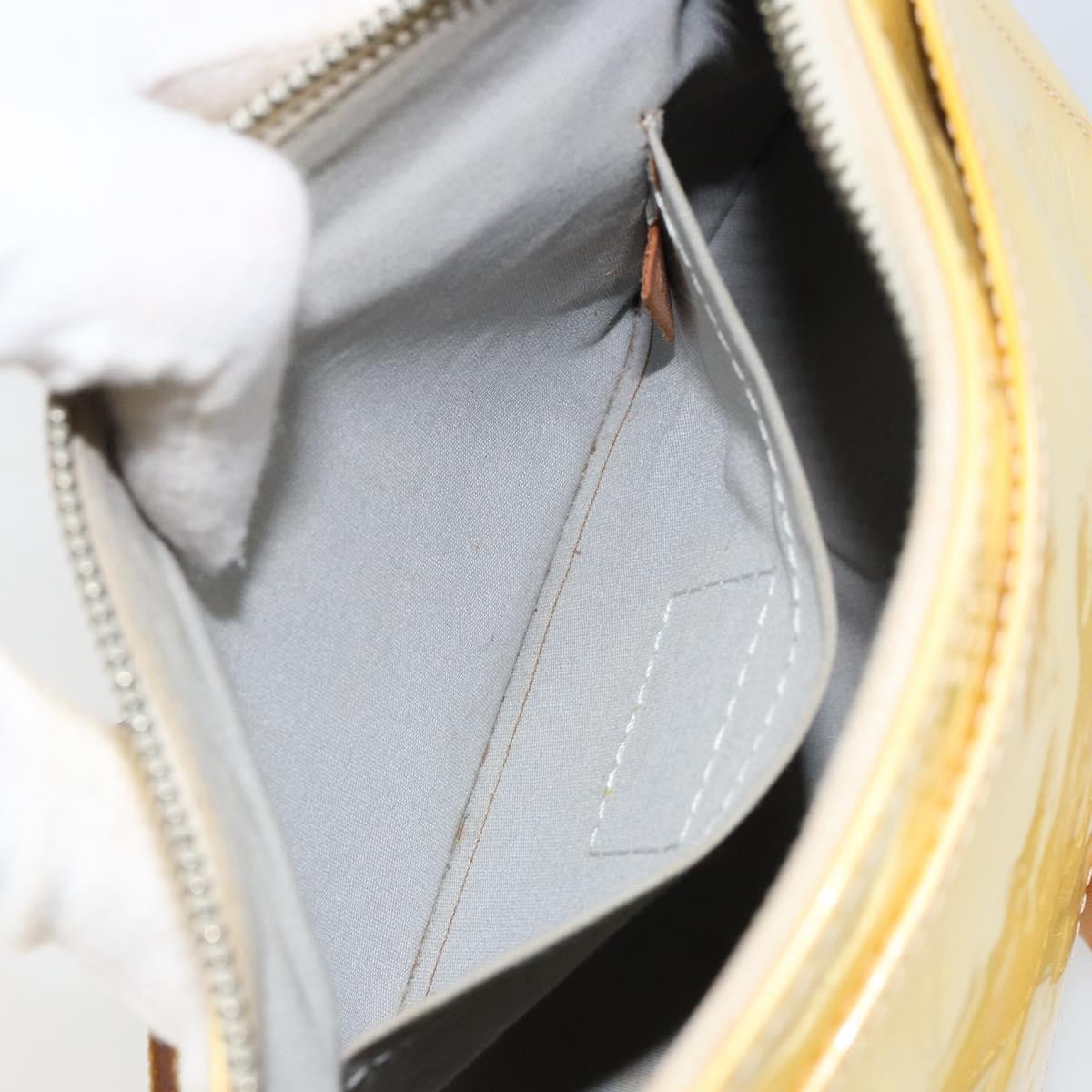 Louis Vuitton Minna Street Handbag Monogram Vernis, YELLOW, PATENT_LEATHER, Shoulder bag