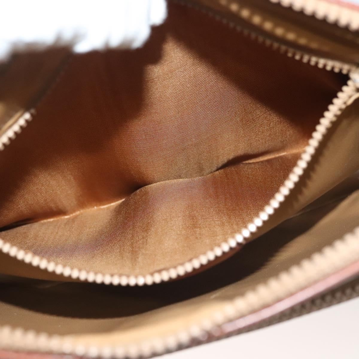 Celine Macadam Pochette Canvas and Leather, BROWN, CANVAS, Clutche & pouche