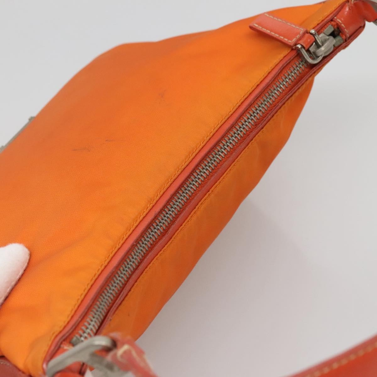 Prada Zip Shoulder Bag Tessuto, ORANGE, NYLON, Shoulder bag