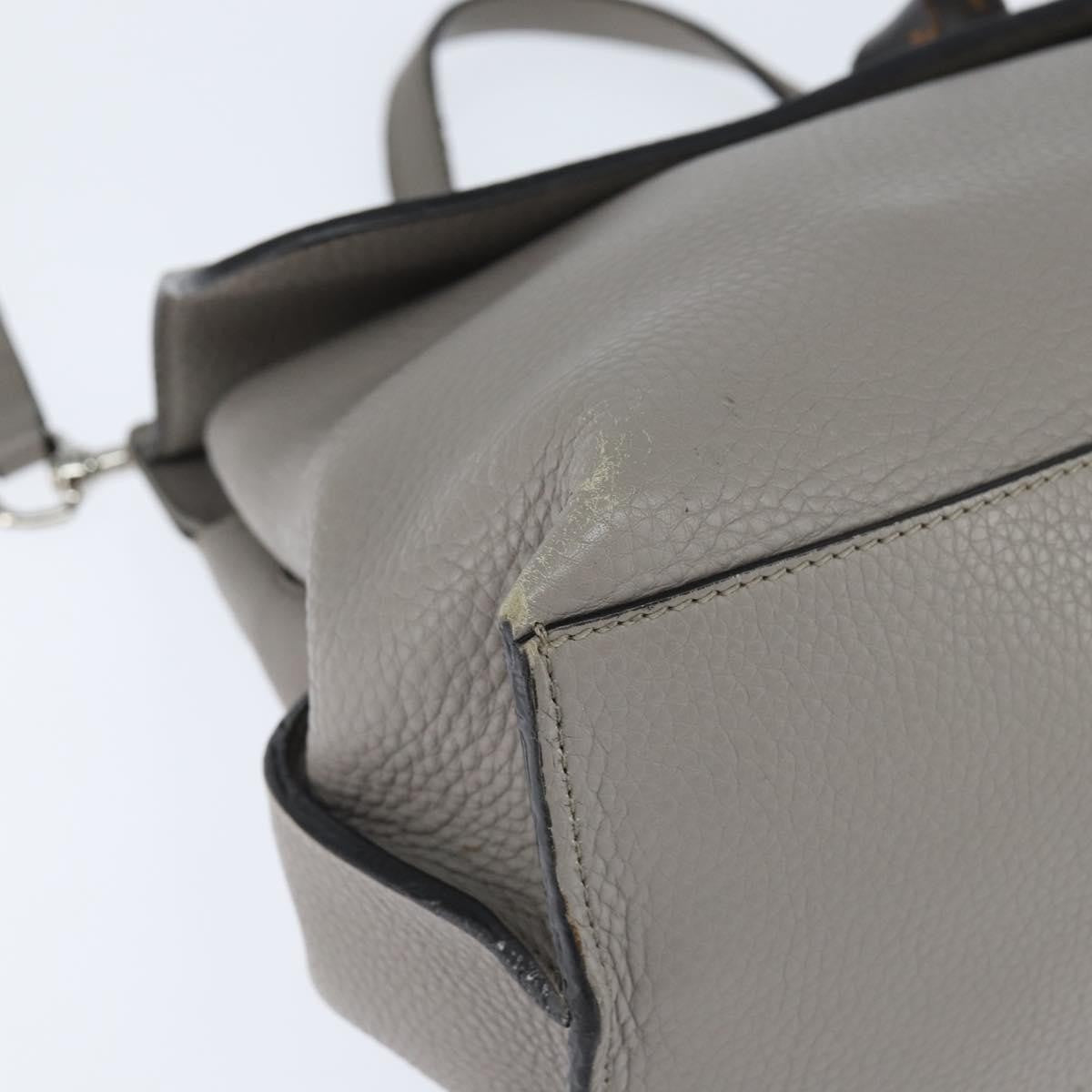 Gucci Bamboo Daily Top Handle Bag Leather, GRAY, LEATHER, Handbag