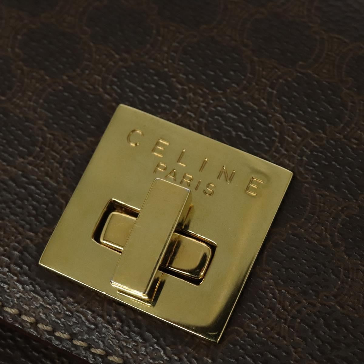 Celine Triomphe vintage handbag Macadam canvas, BROWN, CANVAS, Handbag