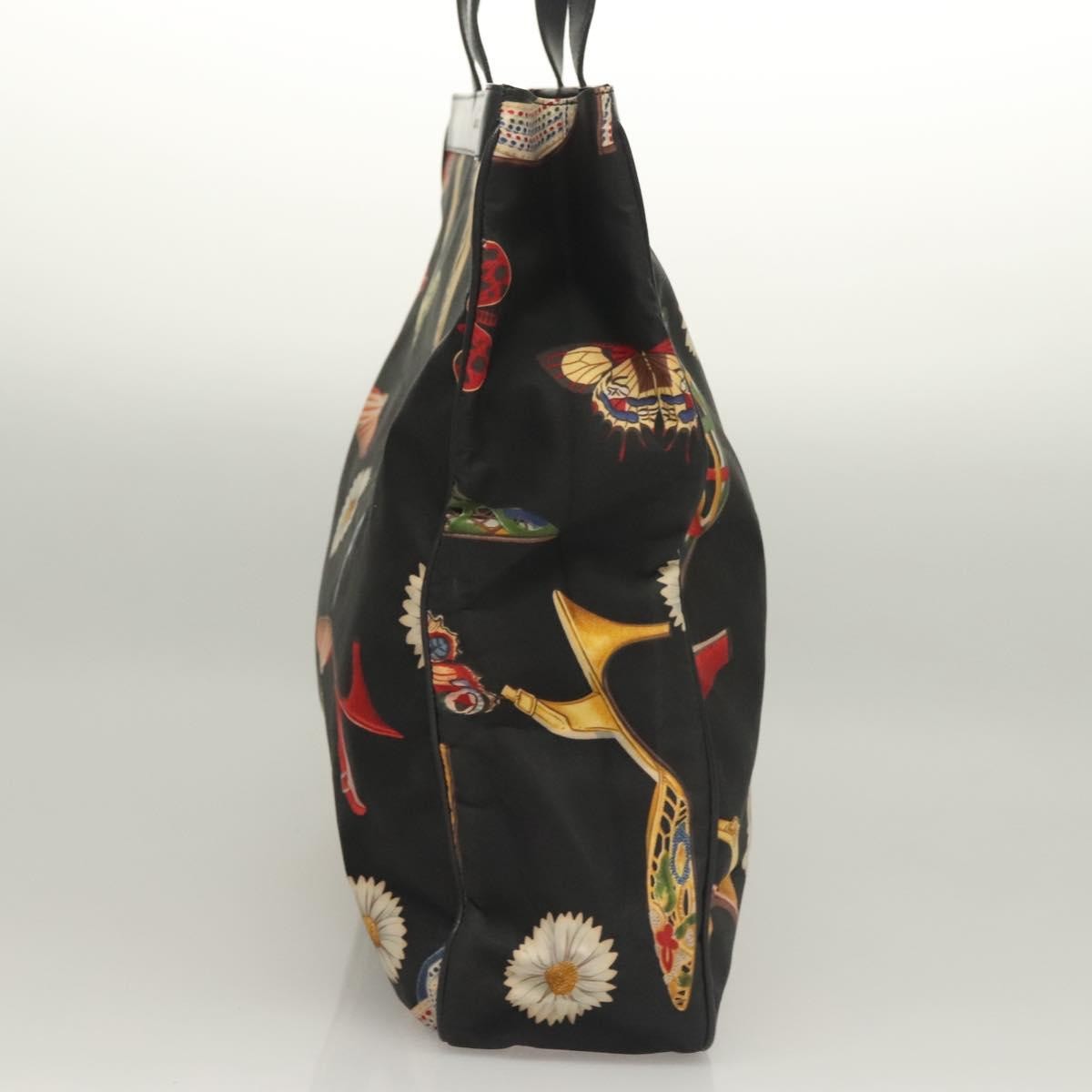 Salvatore Ferragamo Vintage Tote bag Canvas, BLACK, CANVAS, Tote bag