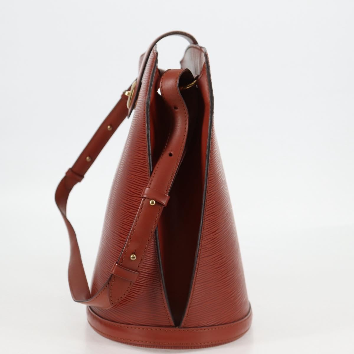 Louis Vuitton Cluny Shoulder Bag Epi Leather, BROWN, LEATHER, Shoulder bag