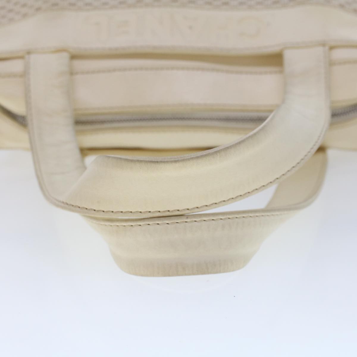 Chanel Vintage Shoulder Bag Canvas, WHITE, CANVAS, Shoulder bag