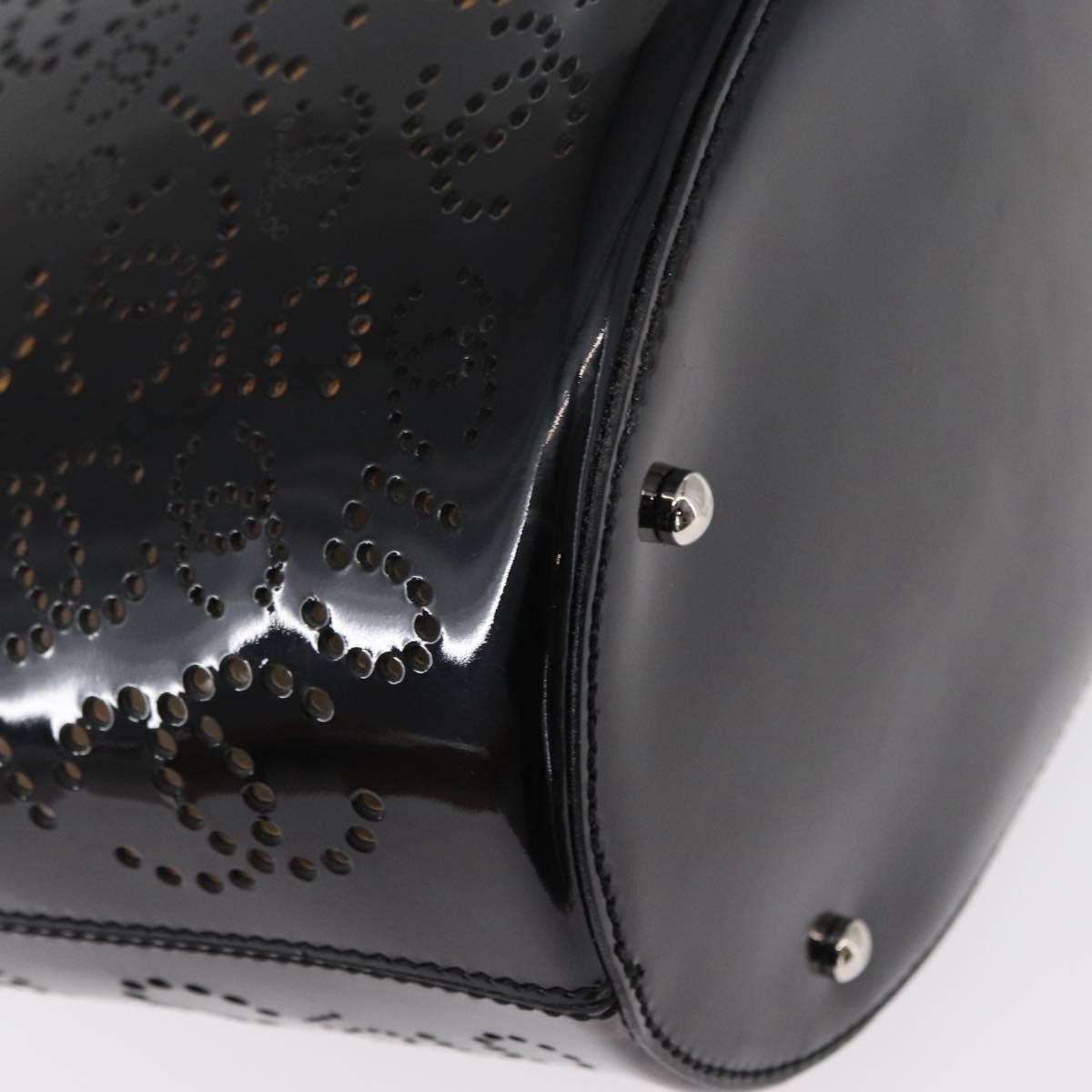 Chanel CC No.5 Shopping Tote Perforated Patent, BLACK, PATENT_LEATHER, Tote bag