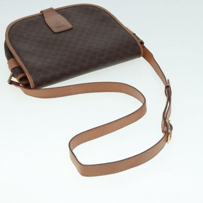 Celine Macadam Shoulder Bag PVC Leather, BROWN, CANVAS, Shoulder bag