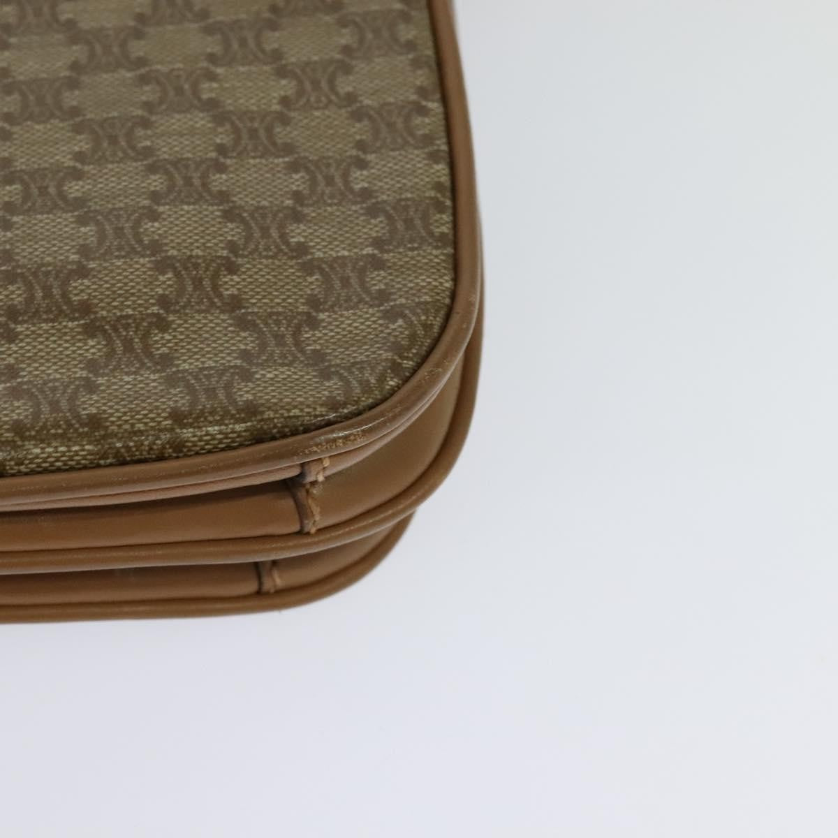 Celine Macadam Shoulder Bag PVC Leather, BEIGE, CANVAS, Shoulder bag