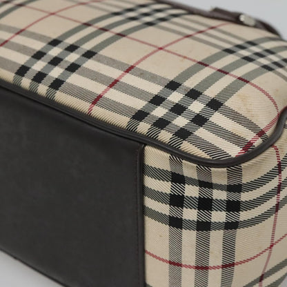 Burberry Nova Check Bowling Bag Canvas, BEIGE, NYLON, Handbag