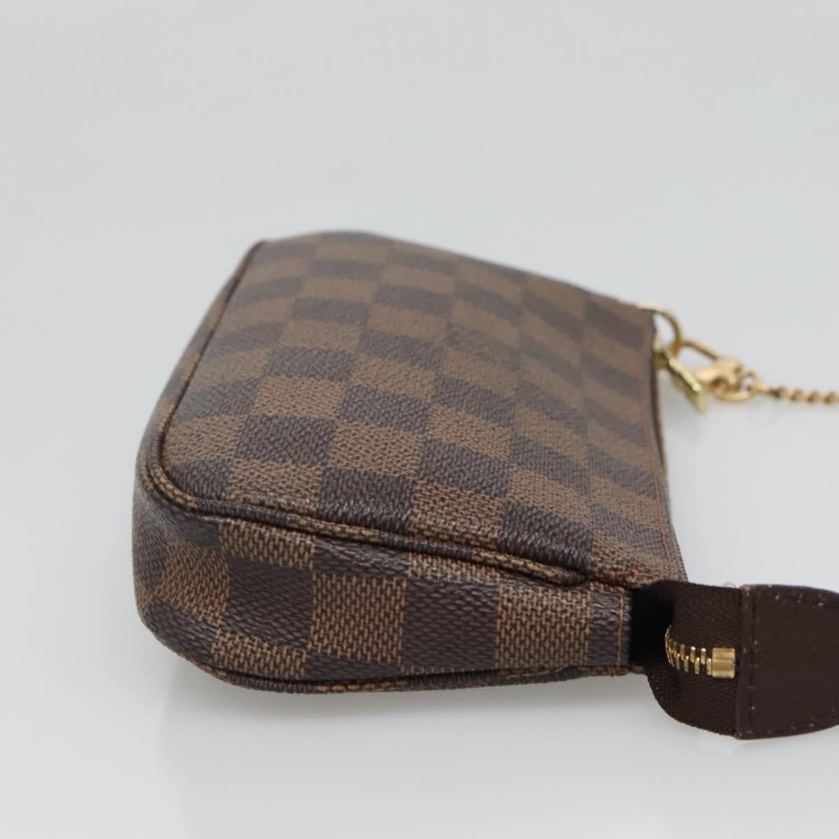 Louis Vuitton Pochette Accessoires Damier, BROWN, CANVAS, Clutche & pouche