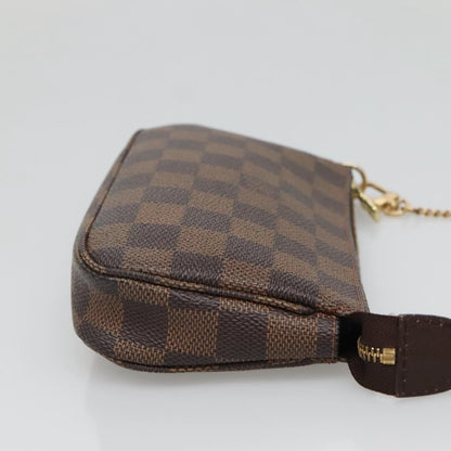 Louis Vuitton Pochette Accessoires Damier, BROWN, CANVAS, Clutche & pouche
