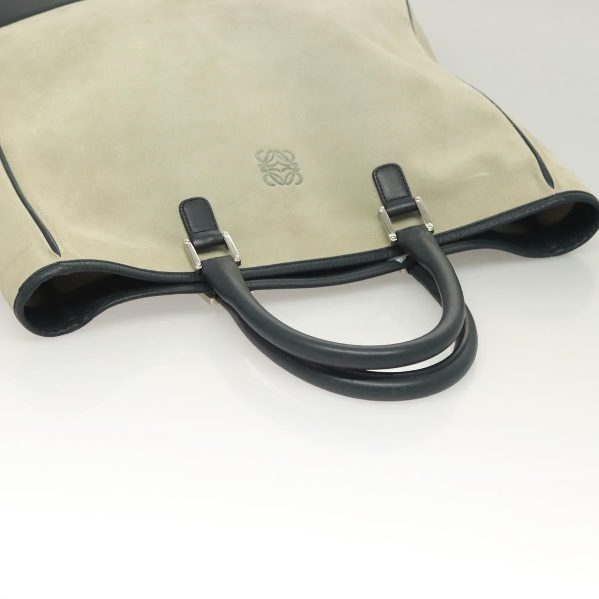 Loewe Anagram Tote Suede, GRAY, SUEDE, Tote bag