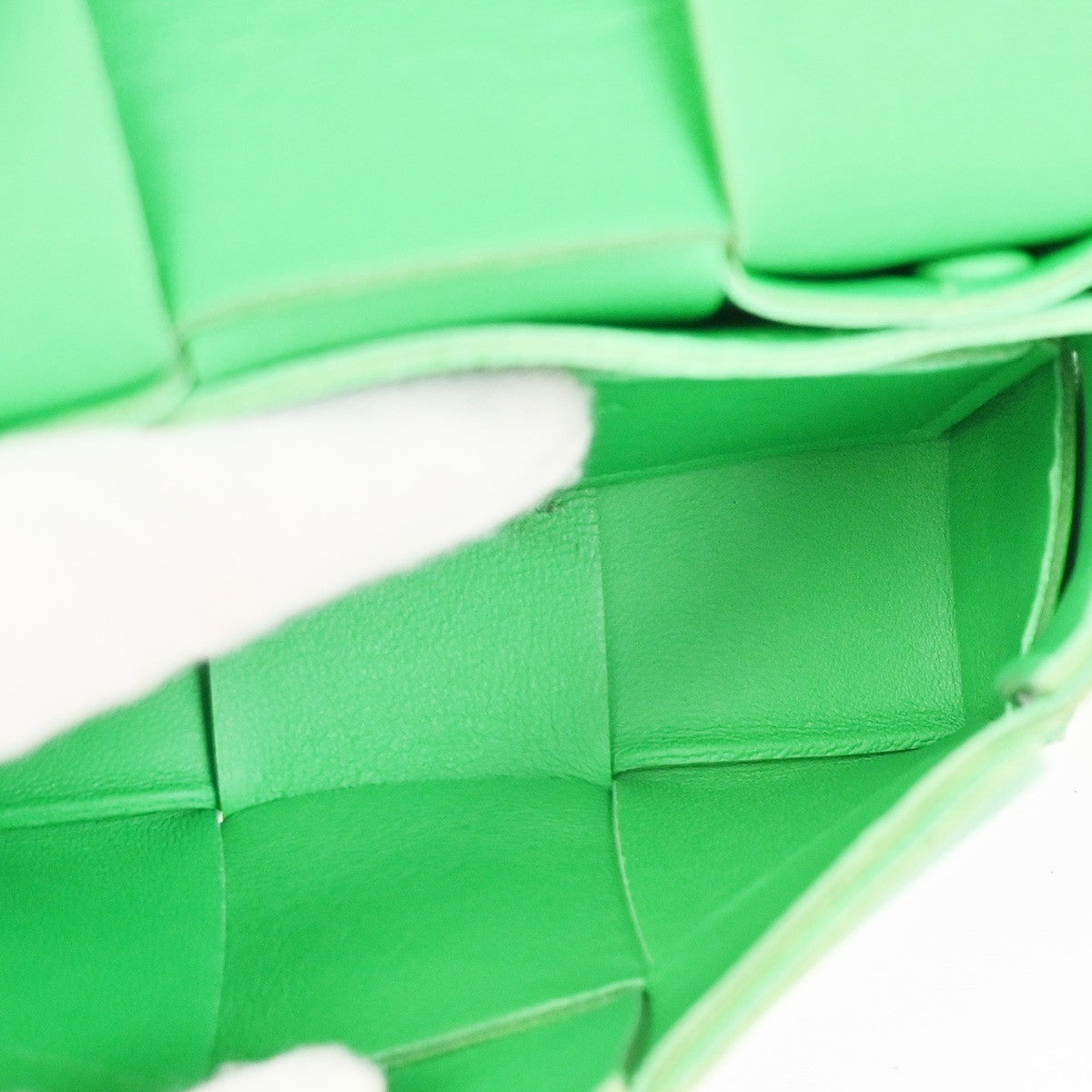 Bottega Veneta Cassette Crossbody Bag Maxi Intrecciato Leather, Green, Leather, Shoulder Bag
