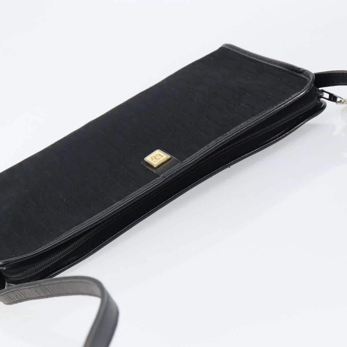 Christian Dior Vintage Trotter Shoulder Bag Canvas, BLACK, CANVAS, Shoulder bag