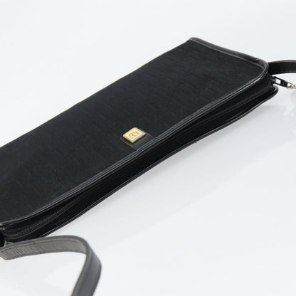 Christian Dior Vintage Trotter Shoulder Bag Canvas, BLACK, CANVAS, Shoulder bag