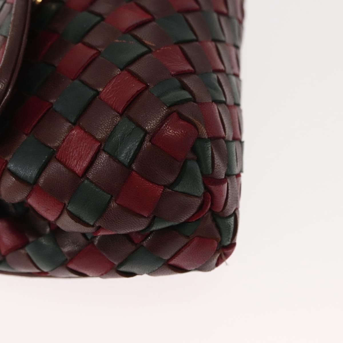 Bottega Veneta Intrecciato Clutch bag Calfskin, RED, LEATHER, Clutche & pouche