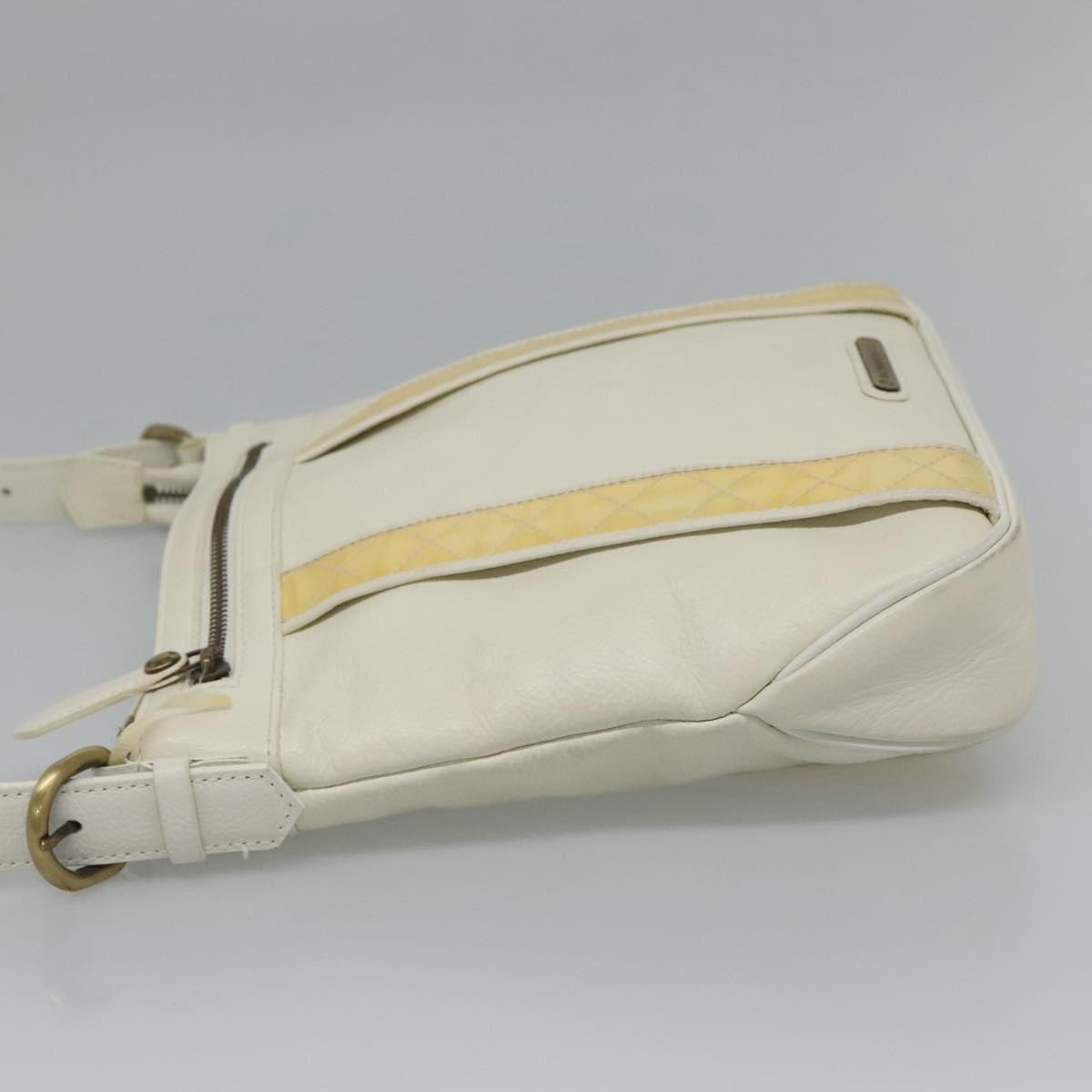 Burberry Vintage Shoulder Bag Leather, WHITE, LEATHER, Shoulder bag