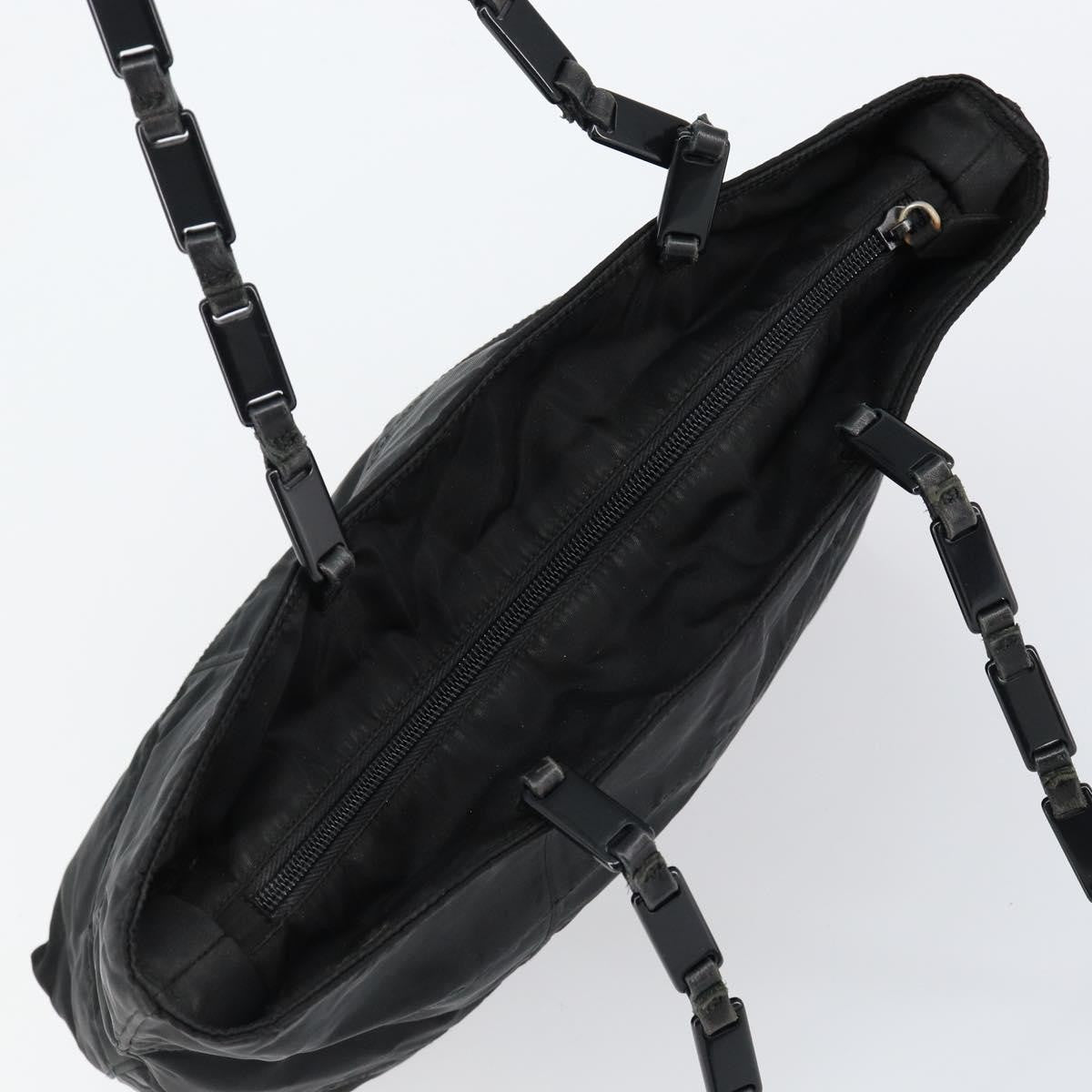 Prada Vintage Zip Tote Tessuto, BLACK, NYLON, Tote bag