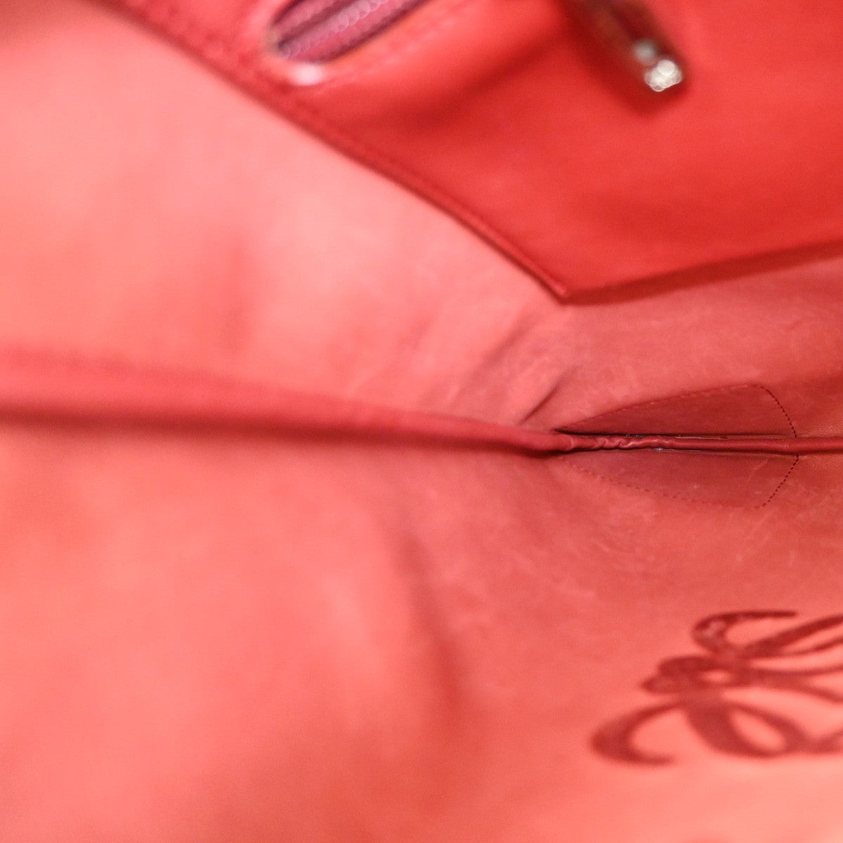 Loewe Anagram Shoulder Bag Suede, RED, SUEDE, Shoulder bag