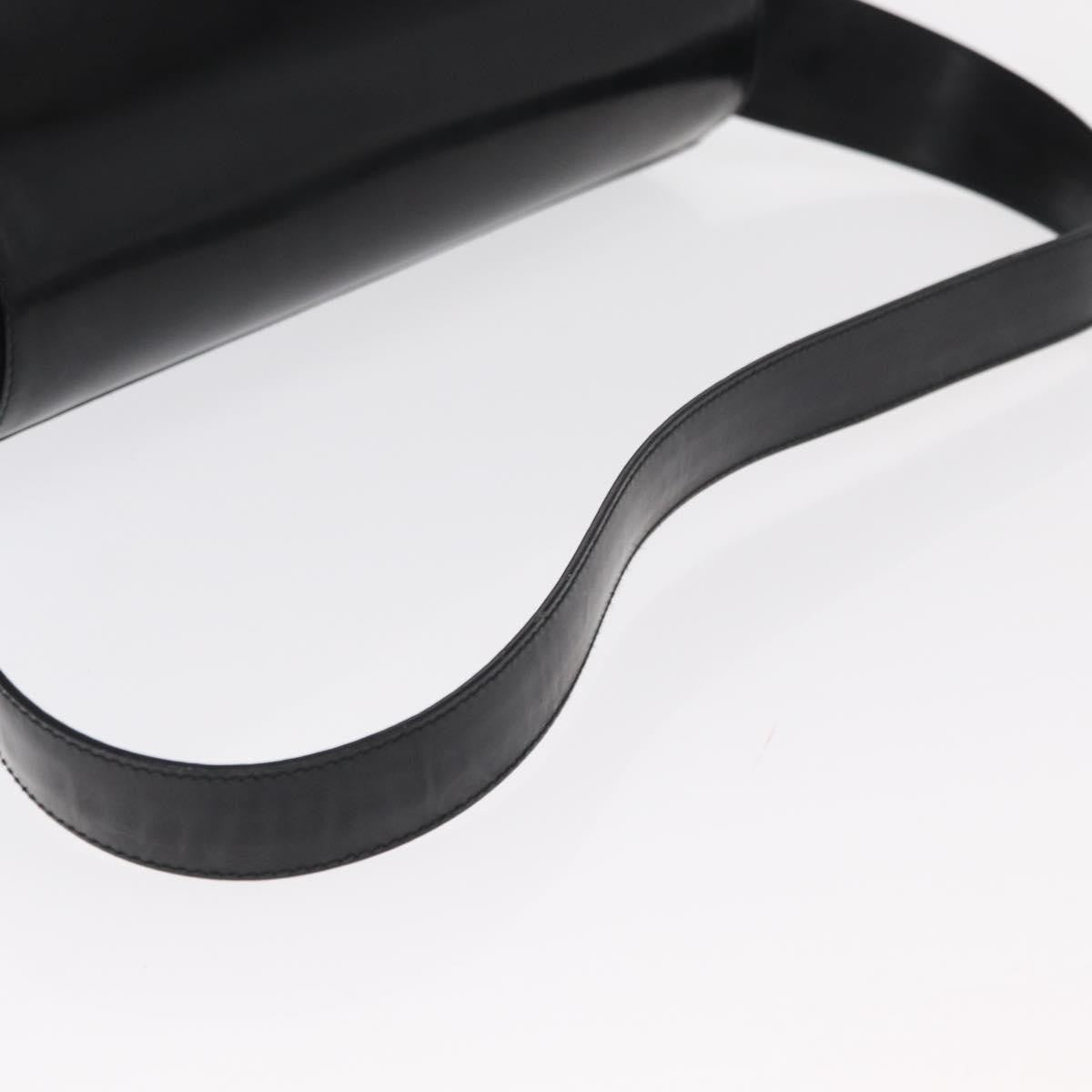 Salvatore Ferragamo Gancini Shoulder Bag Leather, BLACK, LEATHER, Shoulder bag