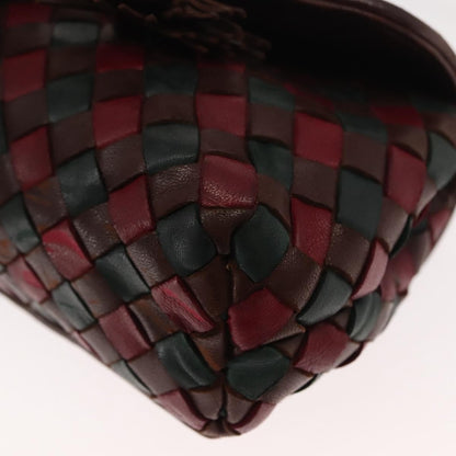 Bottega Veneta Intrecciato Clutch bag Calfskin, RED, LEATHER, Clutche & pouche