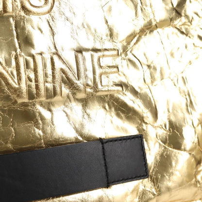 Chanel Feminine Pouch Crinkled Leather, GOLD, LEATHER, Clutche & pouche