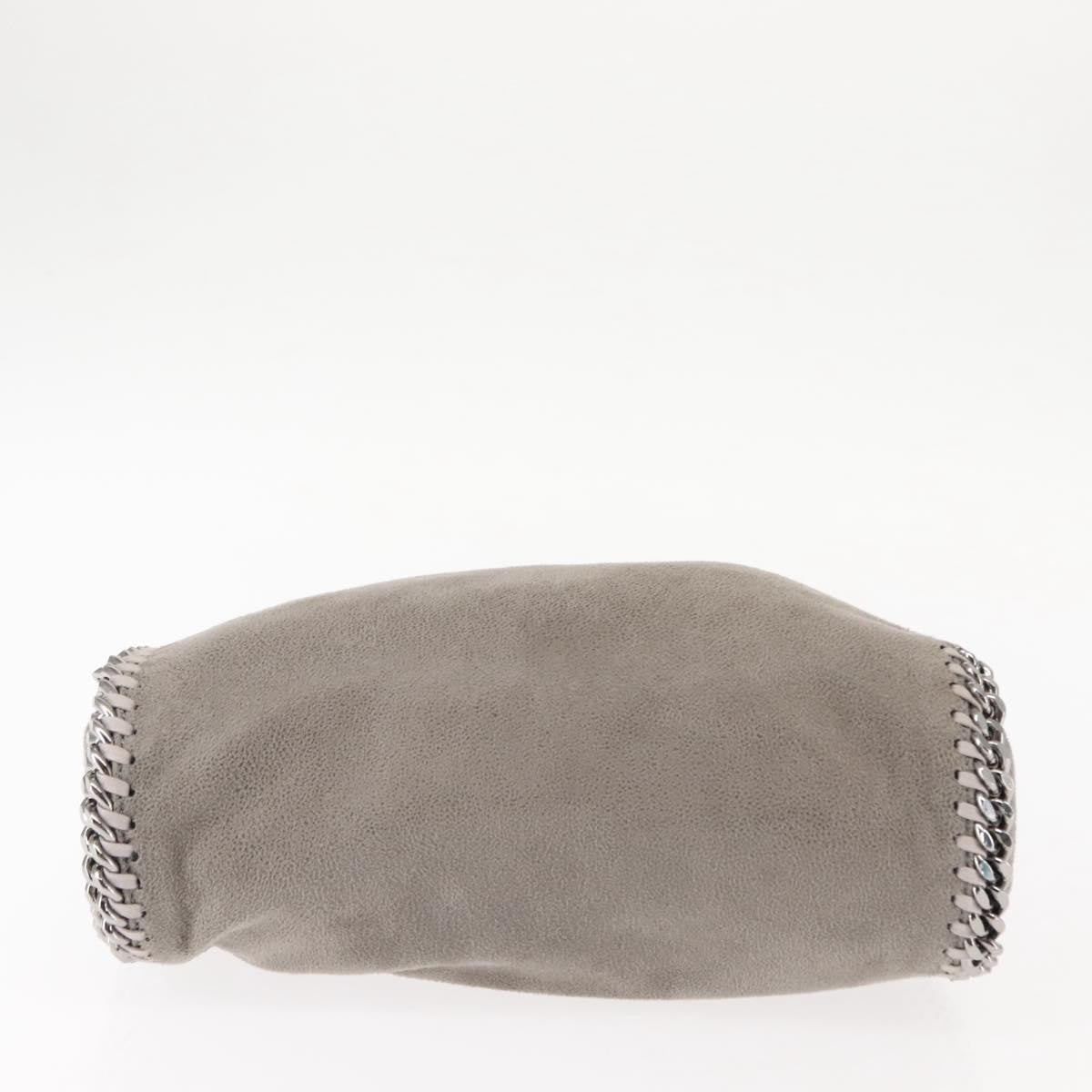 Stella McCartney Falabella Fold Over Crossbody Bag Shaggy Deer, GRAY, POLYESTER, Crossbody bag