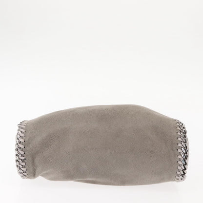 Stella McCartney Falabella Fold Over Crossbody Bag Shaggy Deer, GRAY, POLYESTER, Crossbody bag