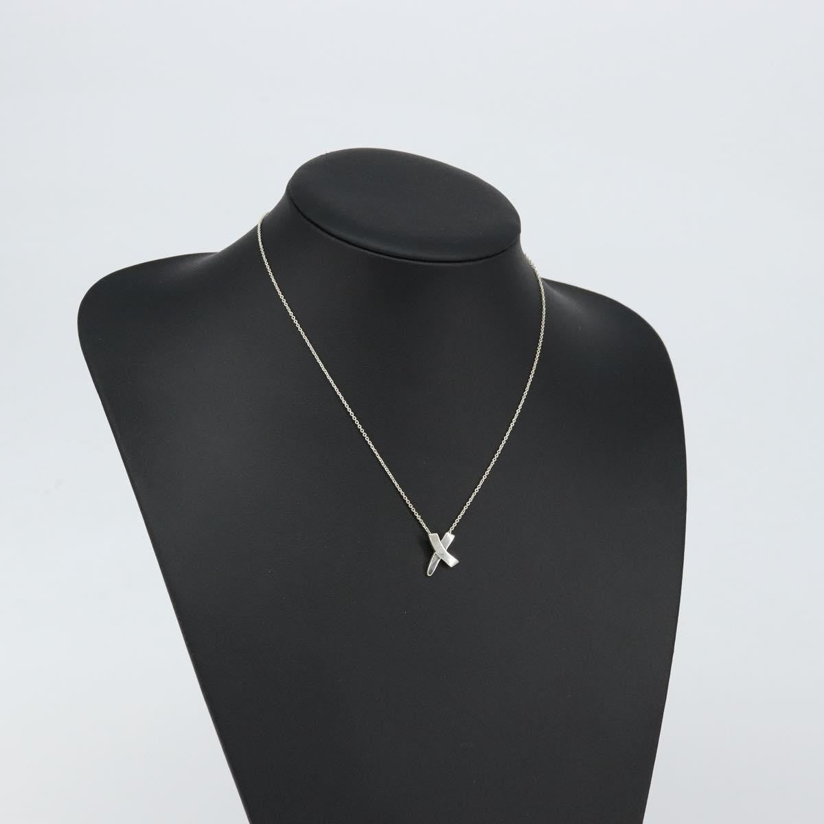 Tiffany & Co. Paloma Picasso Graffiti X Pendant Necklace Silver, SILVER, SILVER, Necklace