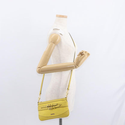 Burberry Vintage Shoulder Bag Leather, YELLOW, LEATHER, Shoulder bag