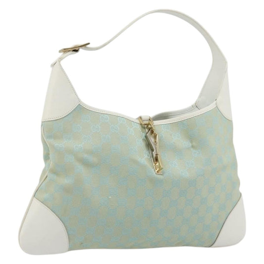 Gucci Vintage Jackie Shoulder Bag Canvas and Leather, Multicolour, Canvas, Handbag