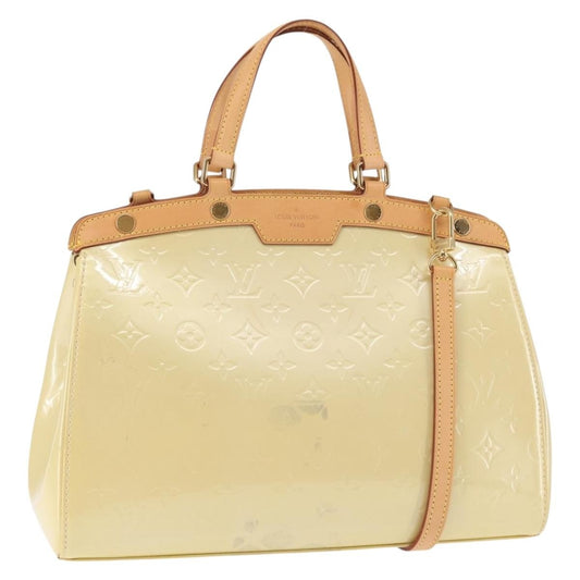 Louis Vuitton Brea Handbag Monogram Vernis, BEIGE, PATENT_LEATHER, Handbag