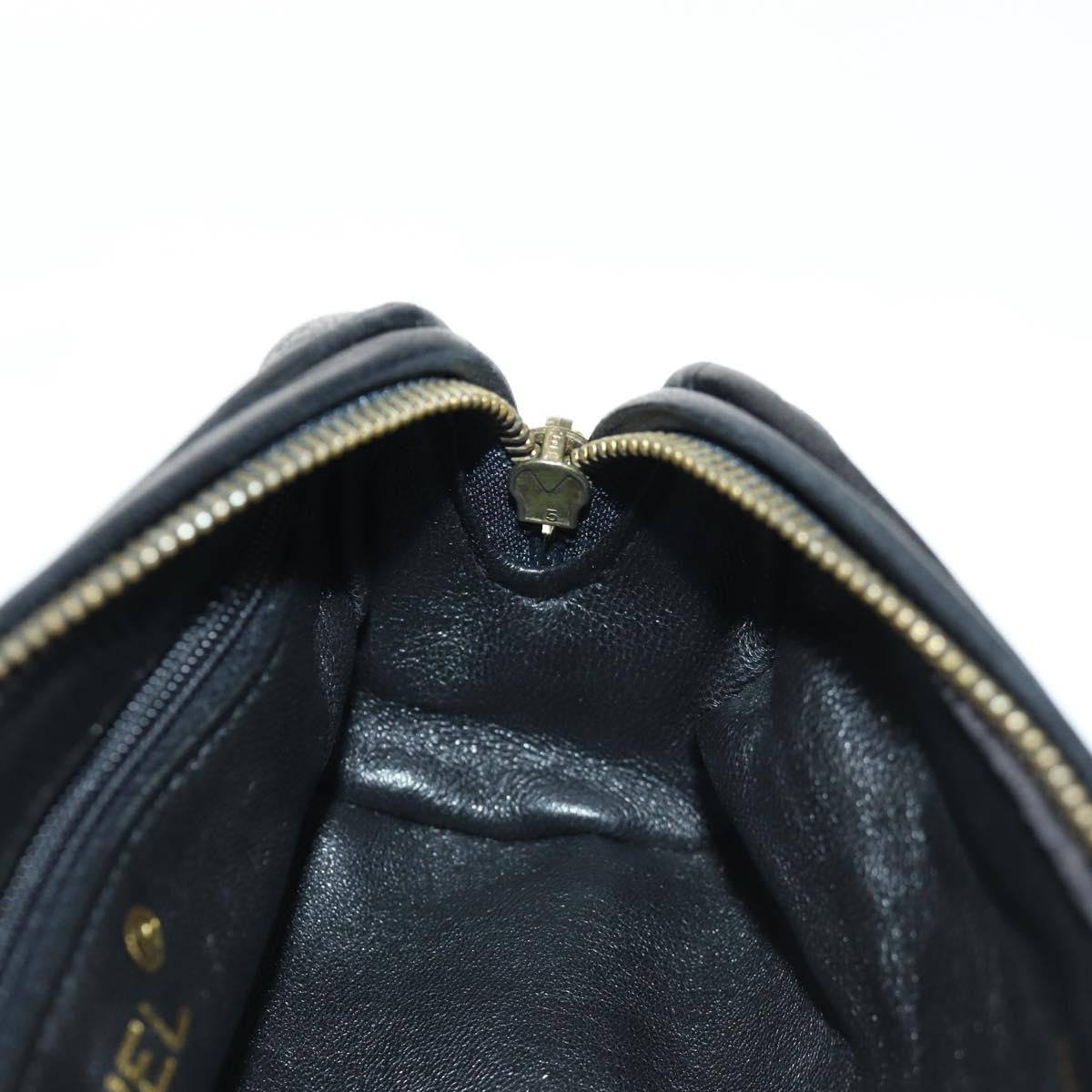 Chanel Vintage Clutch Leather, BLACK, LEATHER, Clutche & pouche