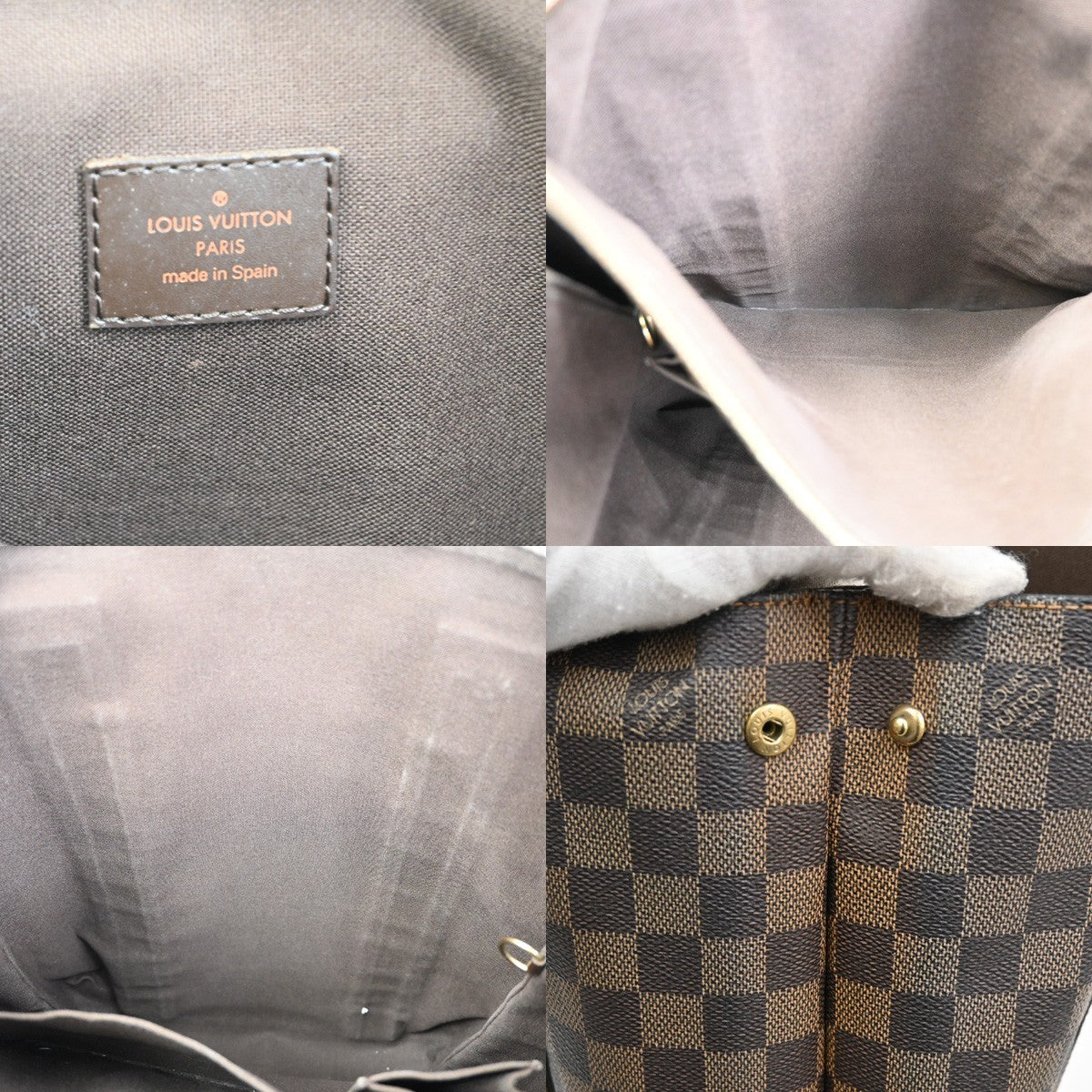 Louis Vuitton Cabas Beaubourg Damier, BROWN, CANVAS, Tote bag