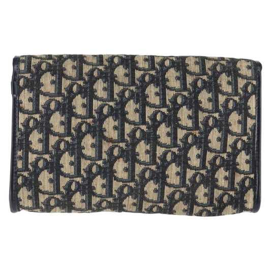 Christian Dior Vintage Trotter Shoulder Bag Canvas, NAVY, CANVAS, Shoulder bag