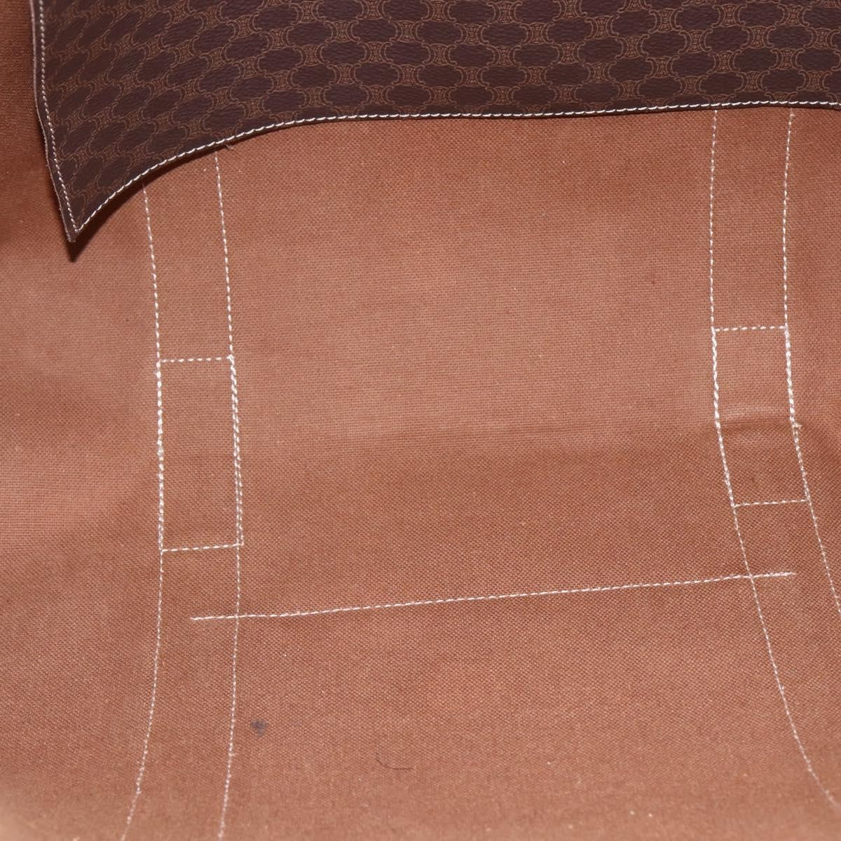 Celine Vintage Macadam Tote bag Canvas and Leather, BROWN, CANVAS, Tote bag